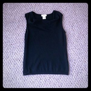 Kate Hill Black Wool Tank, Size Small